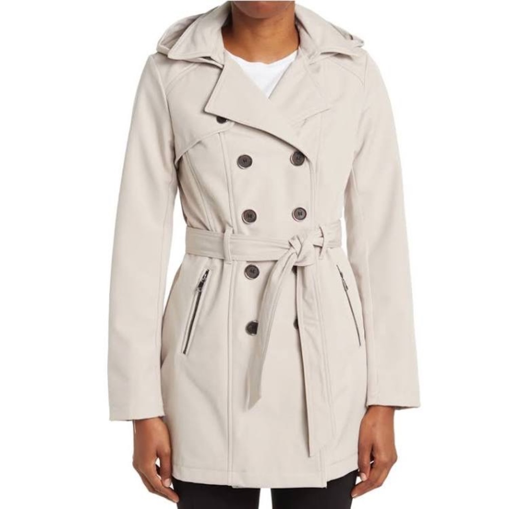 Sebby Rain-resistant Belted Trench Coat